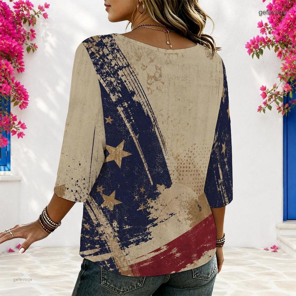 Womens Plus Size Crew Neck Half Sleeve Soft Casual Comfortable Loose Ladies Top