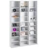 Media Storage Cabinet 9 Layers Adjustable DVD Shelves Holds 756 CDs White