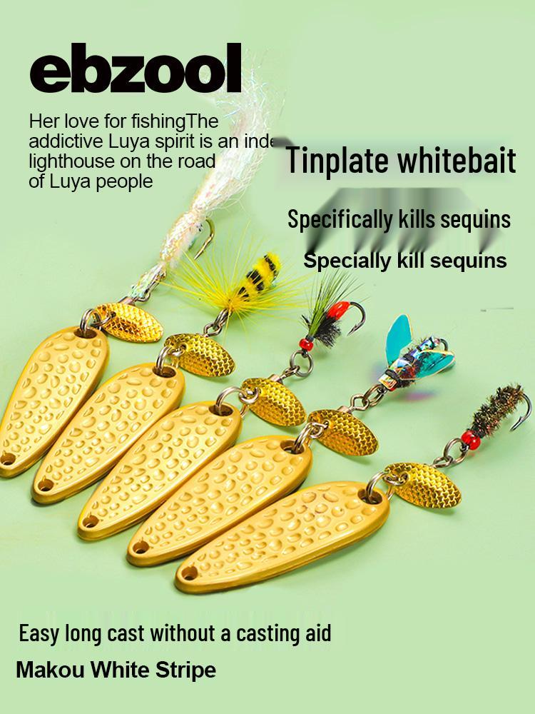 Meteorite Stone Micro Lure: Spinning Sunflower Seed Sequin Hook for Fly Fishing, Rigged for Mandarin Fish with White Stripes