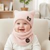Thickened Infant Hat Scarf Set Soft Toddler Winter Knit Cap Newborn Fleece Lined Suit Cold Weather