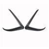 1 Pair ABS Black Carbon Fiber Car Front Light Eyebrow Wind Knife Fog Lamp Frame Trim for Tesla Model 3 2017 2018 2019 2020