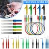 22/30PCS Multimeter Test Lead Kit 4mm Banana Plug To Alligator Clip Test Lead Probe Wire Piercing Probes 3 Different Angles