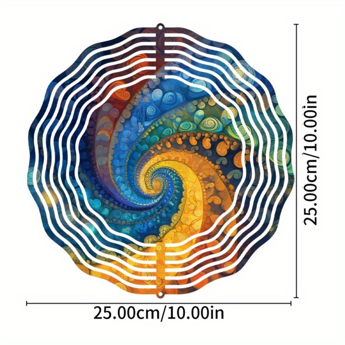 

10-дюймовый подвесной колокольчик для ветра для сада и балкона Элегантный художественный дизайн с крючком, вращающимся на 360 градусов Высококачественный подарок для весны и лета 01A