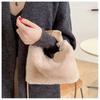 New plush messenger bag handbag texture fashion women's bag autumn and winter hair bag versatile niche chain handbag