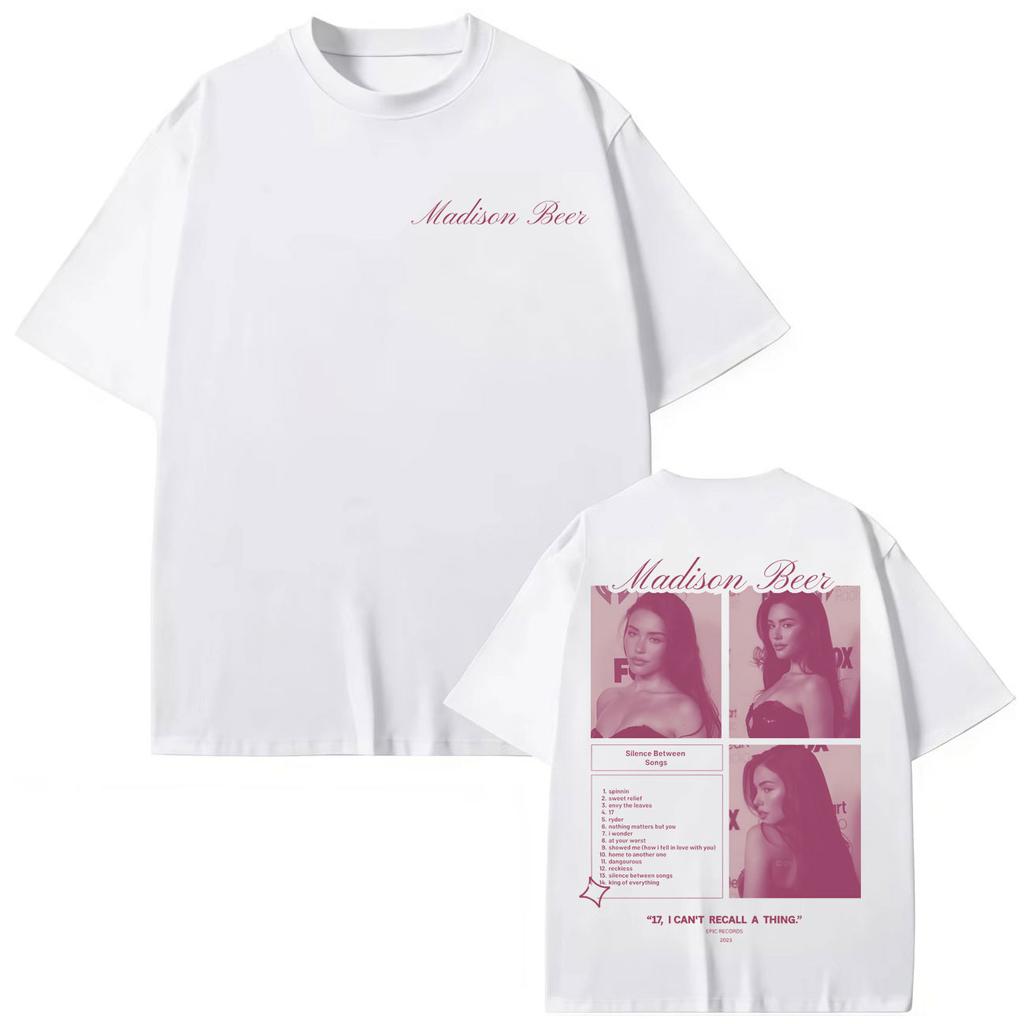 Singer Madison Beer The Locket Tour Graphic T Shirts Fashion Aesthetic Oversized T-shirt Men Women Short Sleeve T-shirts