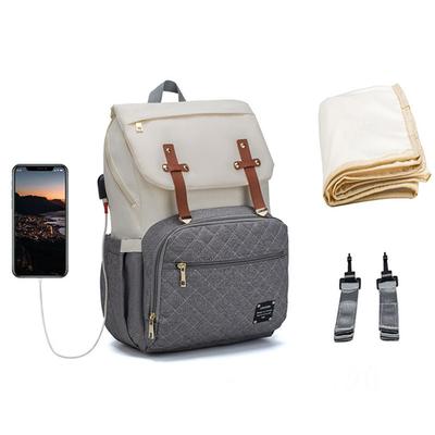 LEQUEEN Wickeltasche, Babypflege, Kinderwagentasche, multifunktional, große Kapazität, Wickeltasche, Organizer mit Wickelunterlage, Rucksack, Mamatasche