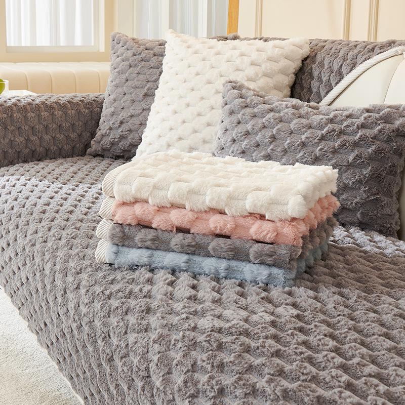 Sofa Cover Towel Anti-Scratching Winter Plush Cushion Cushion All-Inclusive Universal Sofa Cover Full Cover Blanket