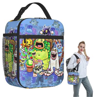 My Singing Monsters Characters Insulated Lunch Bag for Women Children Leakproof Food Boxes Thermal Lunch Box Tote