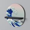 The Great Wave Oval Shelf Black