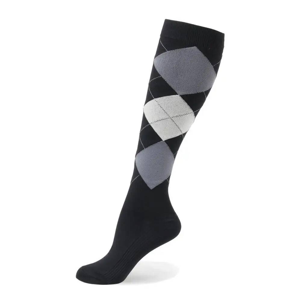 Compression Women Men Stockings Popular Love Pattern Stripe Lattice Star Compress Socks Running Sports Elastic Pressure