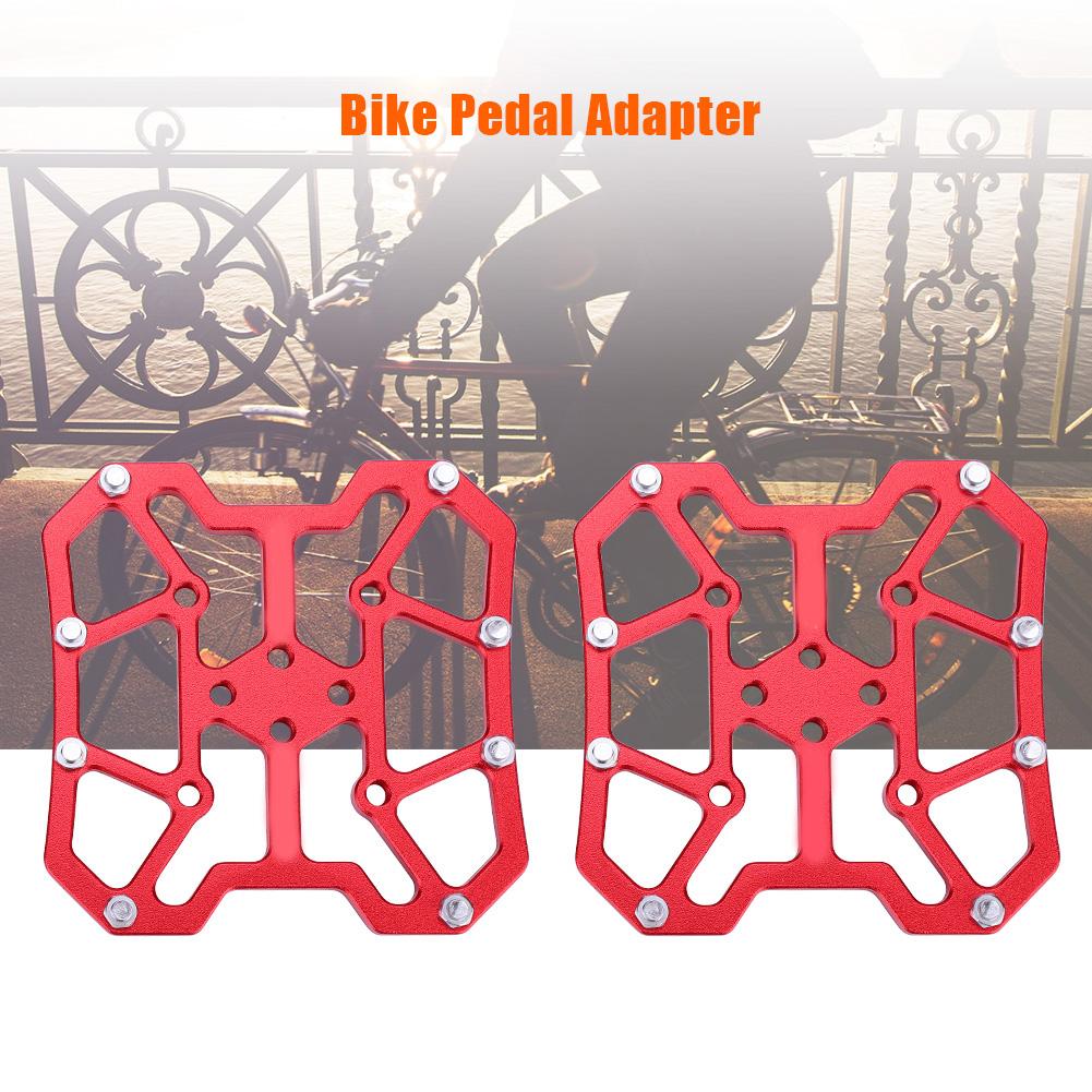 1 Para stopu aluminium Rowerowe Pedały bezwypinane Adaptery do (czarny)