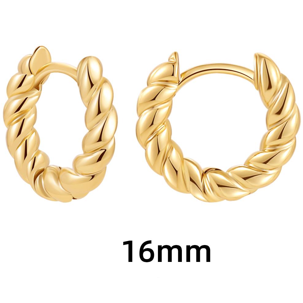 New Trendy Twisted Small Hoop Earrings for Women Fashion Gold Color Metal Circle Tiny Hoops Huggie Ear Buckle Jewelry 2026