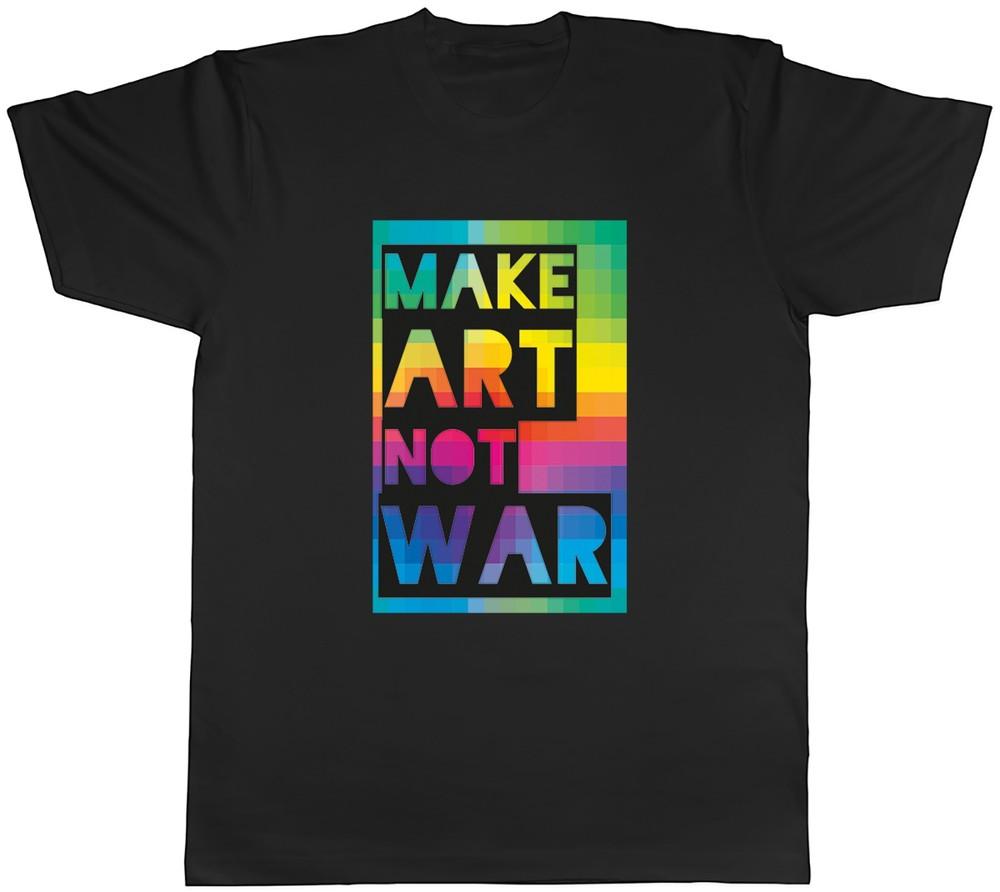Make Art Not War World Art Day Artist Mens T-Shirt Tee Gift Top 2XL