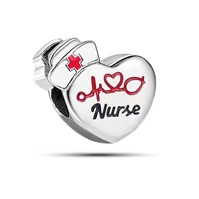 

New Copper Doctor Nurse Angel Bead Fit Pendant Charm Copper Original Bracelet Trinket Diy Women Jewelry