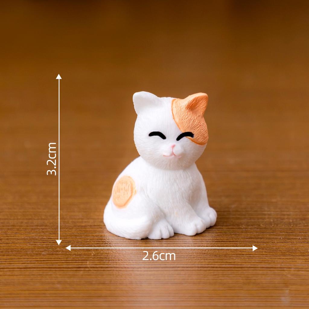 5PC Micro Landscape Creative Cute Orange Cat Kitten Doll Mini Desktop Ornament