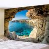 Ocean Wall Tapestry Landscape Forest Waterfall Lotus Cloth  Hanging Tapestries Decor  Carpet Beach  Home Decoration