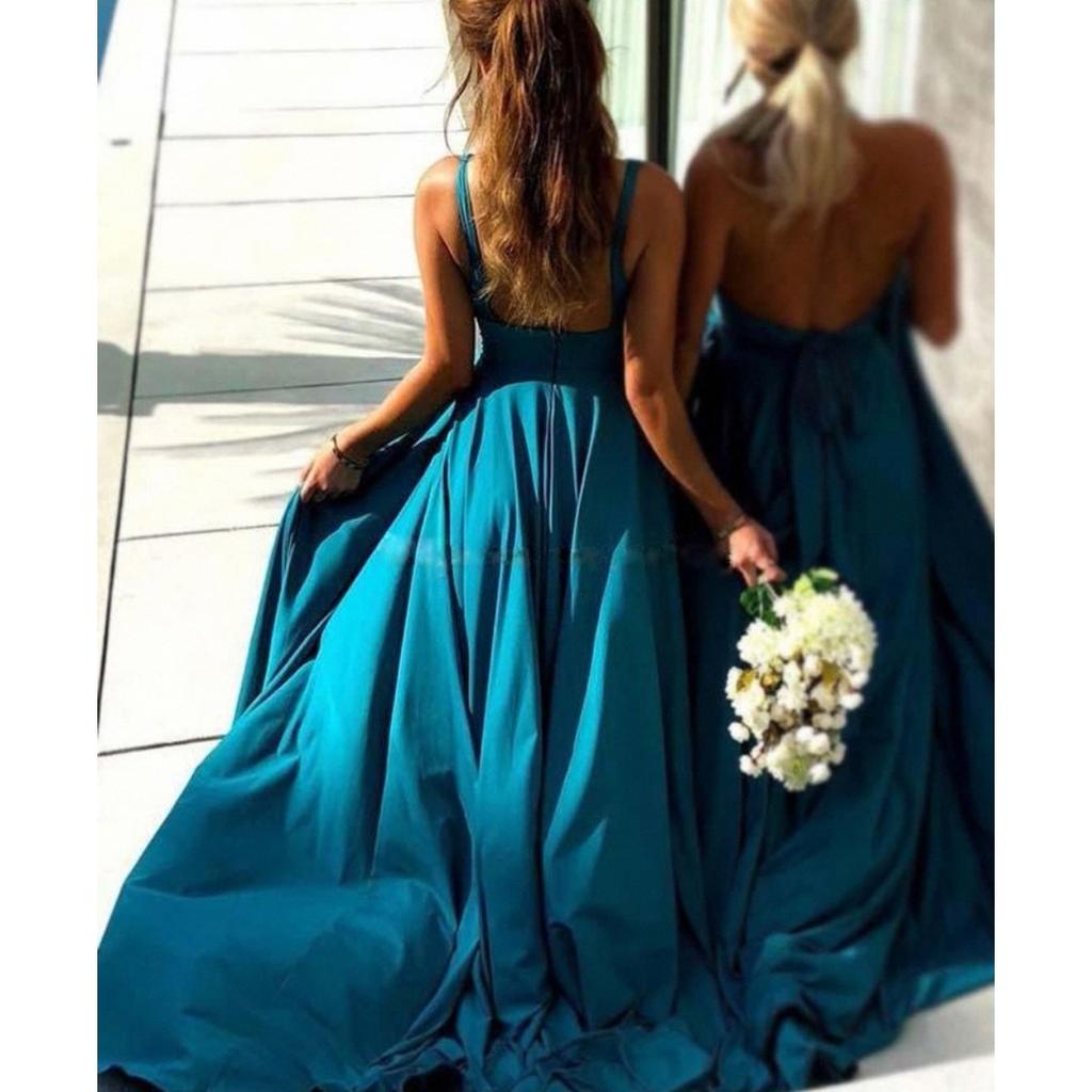 Sommer Neues Tiefes V-Trägerkleid für Damen Europäischer Amerikanischer Stil Brautjungfernkleid Partykleid für den grenzüberschreitenden Handel
