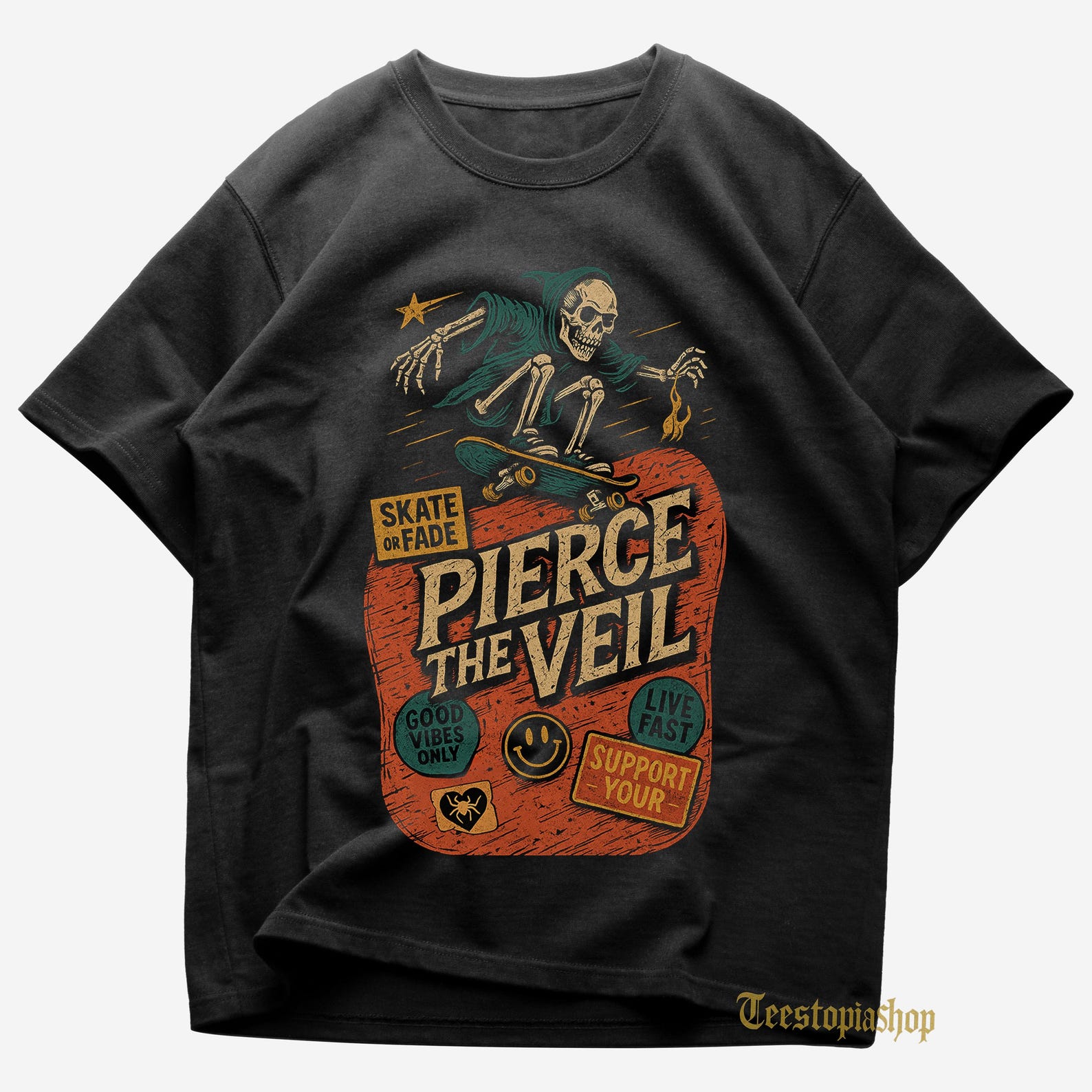 Pierce The Veil T shirt - Caraphernelia - Collide With The Sky - Pierce The Veil Merch - Rock Music Tee - Premium Music Apparel L