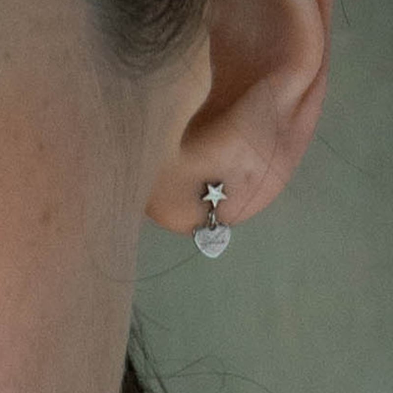Pearlymore Small Heart Star Earrings_PM24E002SS