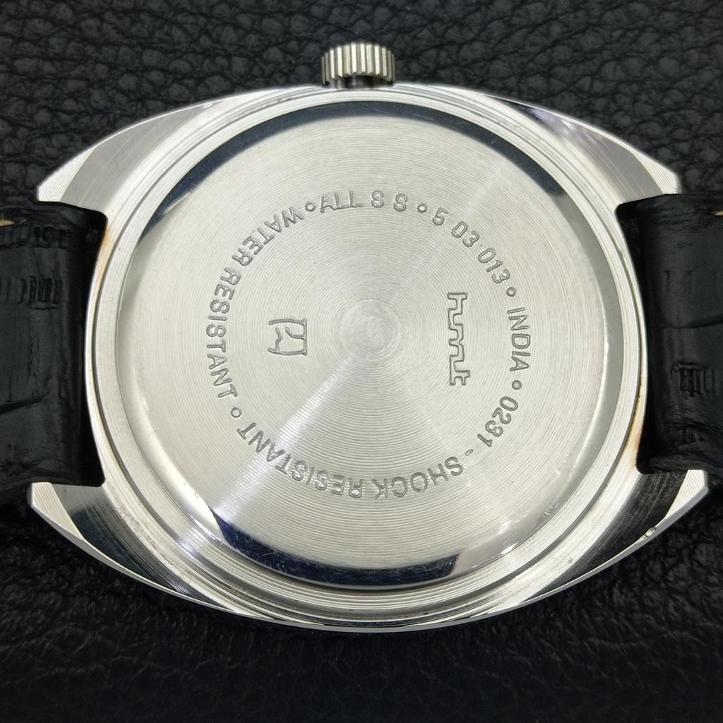 VINTAGE HMT KOHINOOR HAND-WINDING INDIAN MENS WHITE COLOR DIAL WATCH A440915-4 HT-a440915