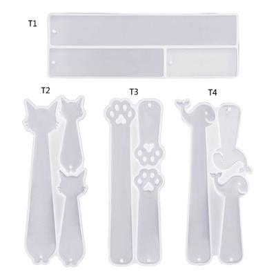 Matriță de Silicon Delfin Gheară de Pisică Dreptunghiulară DIY Semn de Carte Matriță Rășină Matriță Pandantiv Bijuterii pentru Artizanat DIY Realizare Semn de Carte