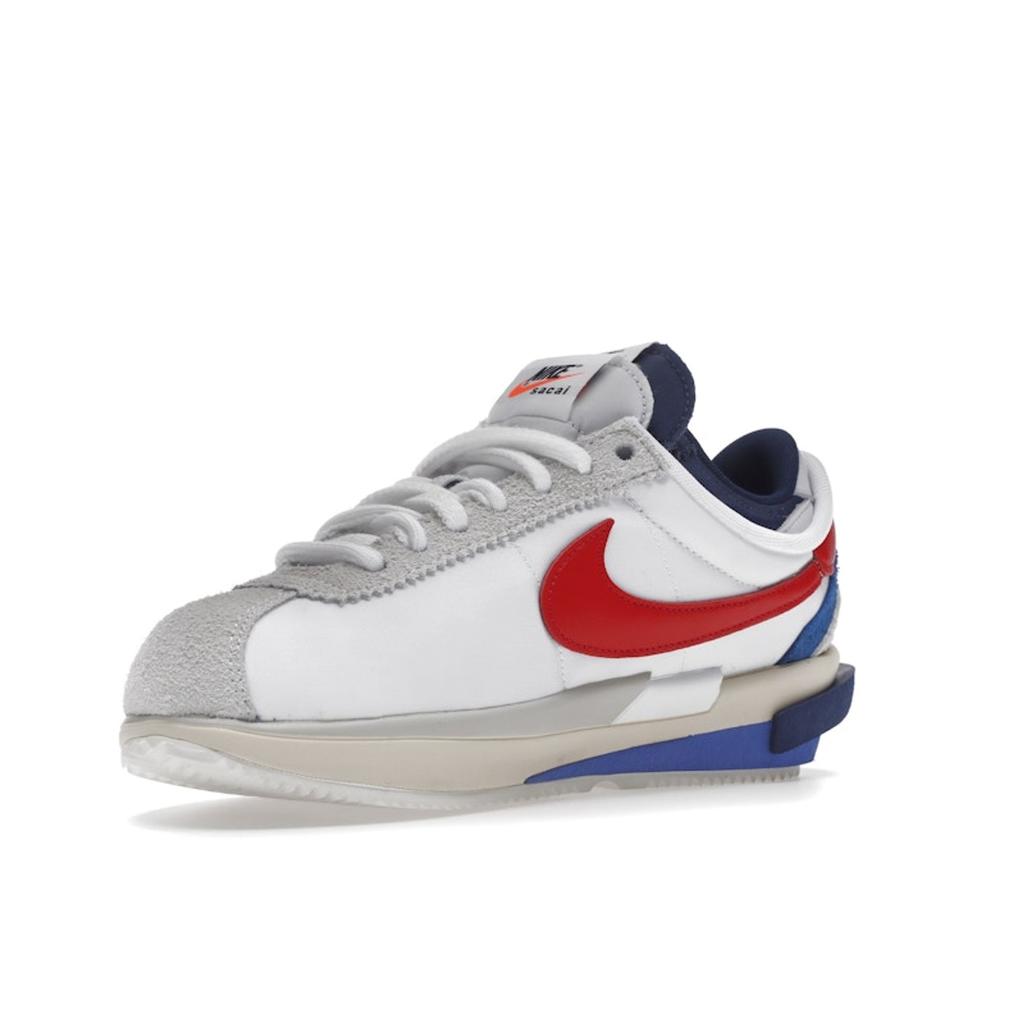 Nike Sacai X Zoom Cortez SP OG Unisex Sneakers White Varsity-Red Varsity-Royal DQ0581-100