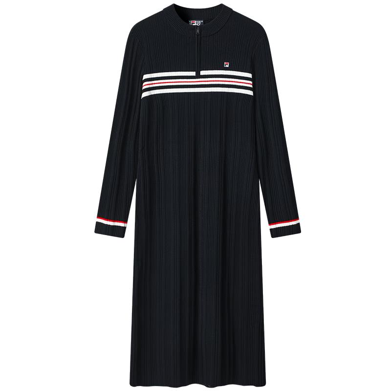 FILA Women's 2025 Winter Slim-Fit Knit Sweater Dress