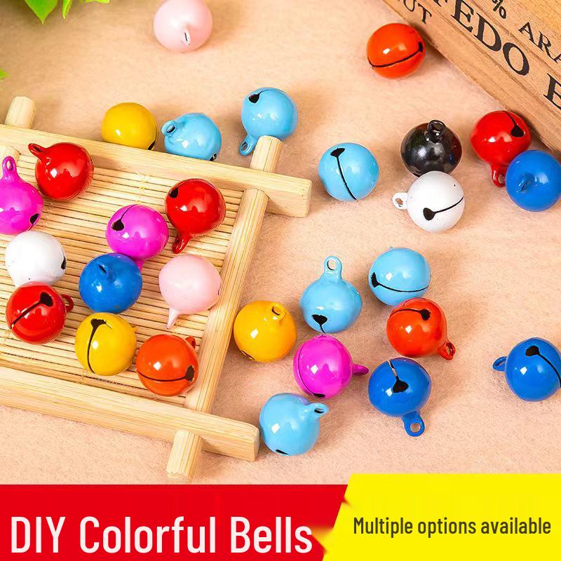 14CM Colorful Small Bell Keychain Pendant - DIY Pet and Christmas Decoration