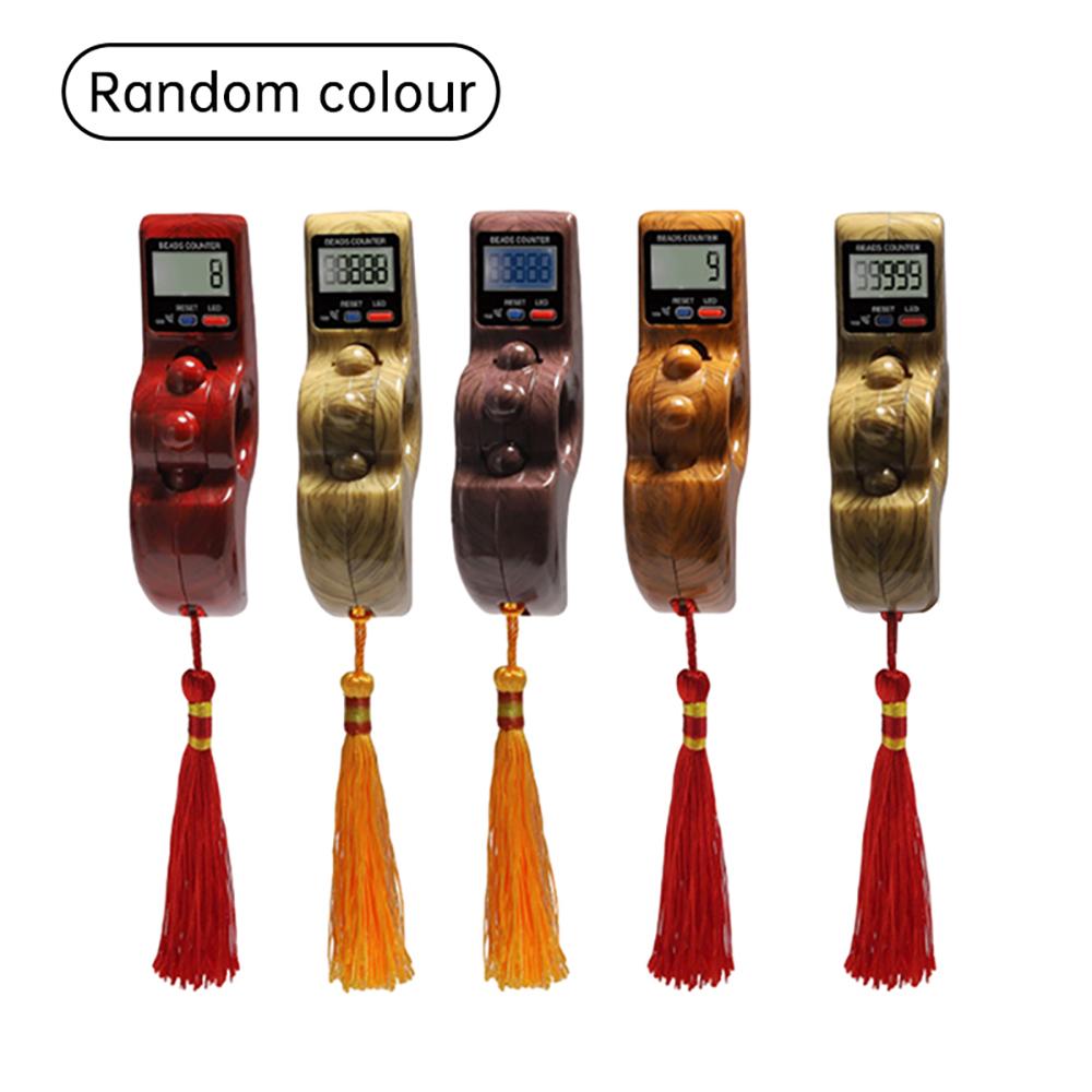 

0-99999 Digital Tally Counter With LED Easy Resettable Every 100 Counts Sound Alarms Original Prayer Digital Rosary Random Color