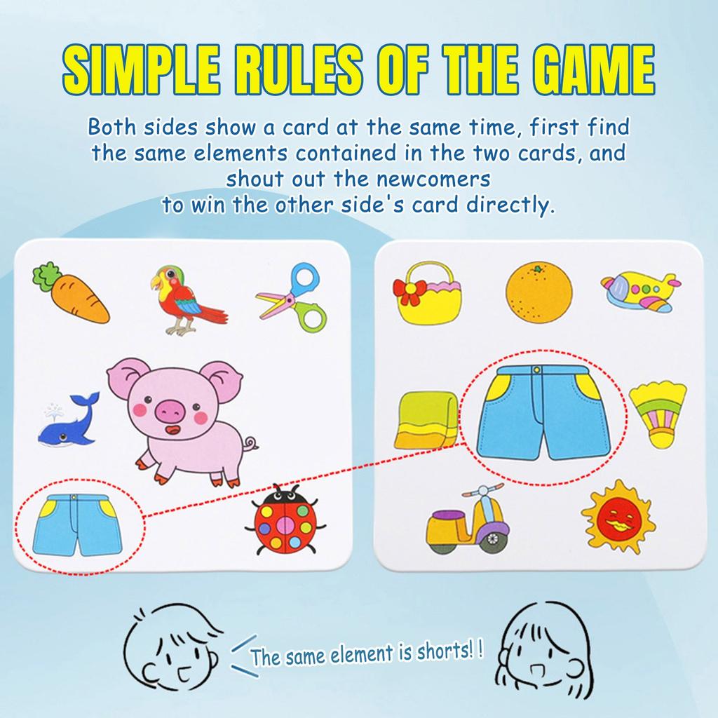 Children's Board Game Crazy Animal Pairs, Collision Cards, Puzzle Thinking, Memory Training, Parent-child Interactive Toys