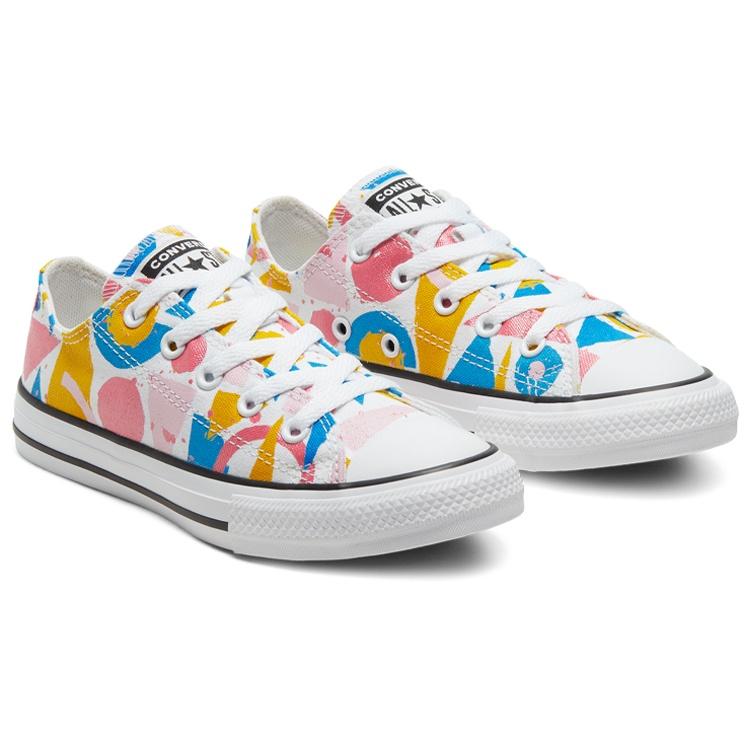 Converse Chuck Taylor All Star 'White Yellow Blue' Kids' 668449C