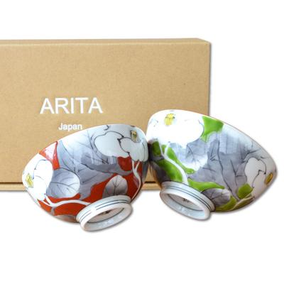 Tea Bowl Present Pair Gift Boxed Stylish Arita Ware Rice Bowl Yuka Made In Japan Couple's
