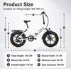 Skládací elektrické kolo PULUMA ebike-FF2.0.48 V 15AH, Dvouprvkové odpružení vidlice, 20*4.0 široké pneumatiky, Dojezd 80 km s asistencí, Městské elektrické kolo pro dojíždění