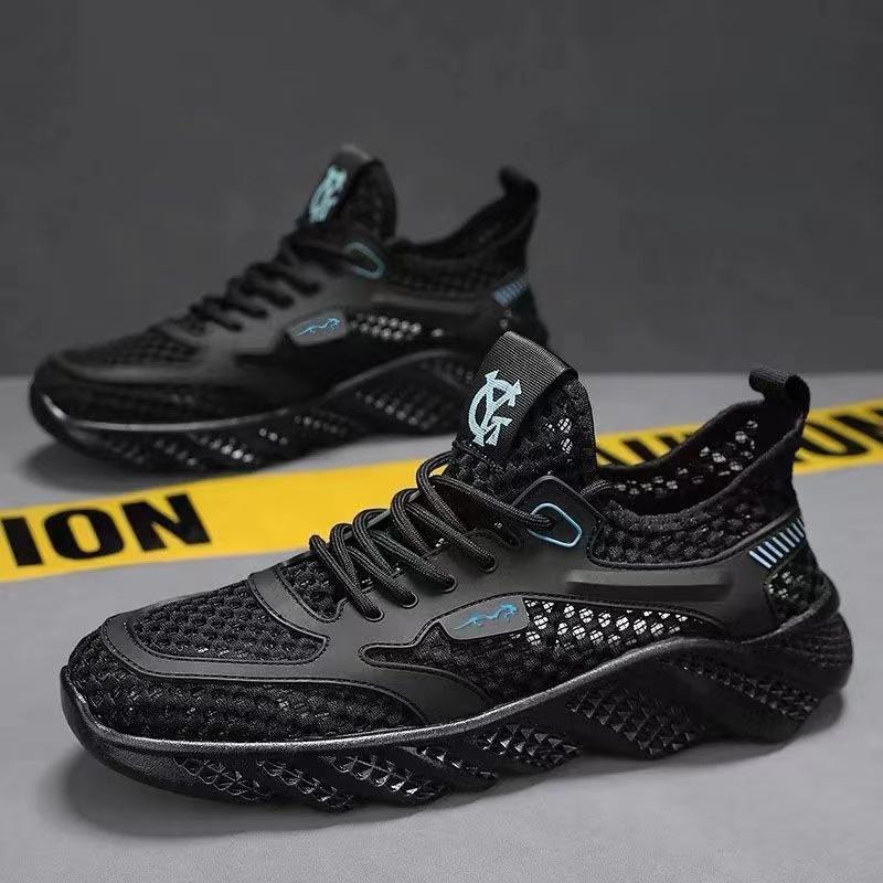 New Design Men's Mesh Breathable Soft-soled Athleisure Shoes Hollow Outdoor Men's Trend Men's Shoes