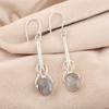 Black Rutile Gemstone 925 Sterling Silver Jewelry Handmade Women Earrings 1.76" EE-171-32