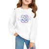 Kids' Long Sleeve Loose Pullover Letter Printed Round Neck Sweatshirt