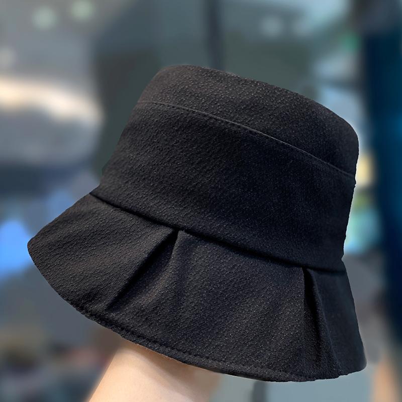 Spring and autumn hat women's casual versatile face small sunscreen sunshade bucket hat foldable travel basin hat autumn