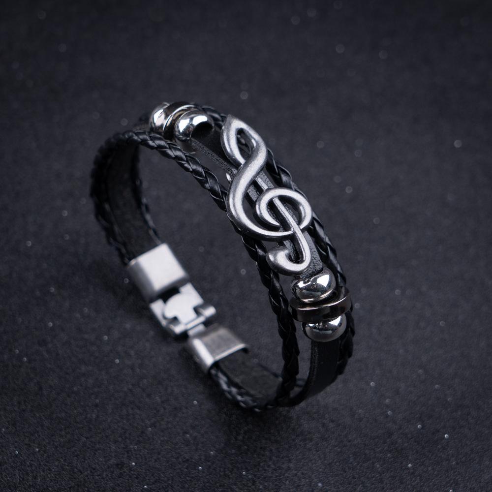 Многослойный модный браслет с музыкальными нотами, унисекс, парный дизайн