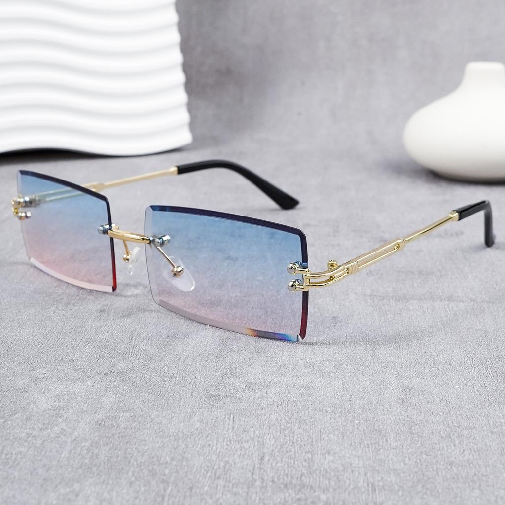 Frameless Rectangles For Women And Men - Uv400 Fashionable Sunglasses