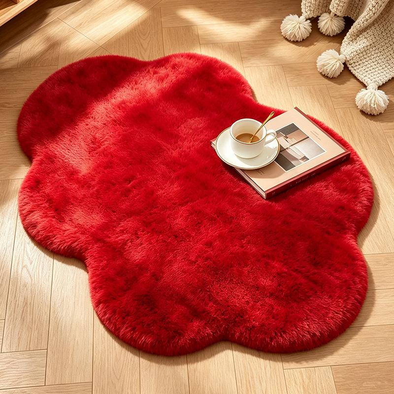 Weißer Kaninchen Plüsch Wolken Teppich Mädchen Schlafzimmer Nachttisch Bodenmatte Wohnzimmer Spiegel Vorderseite Wollmatte Ankleidezimmer Erkerfenster Matte