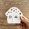 Svamp Hus Ljushållare Silikonform 3D Hus Tillverkningsmaterial Gips Betong Harts Ljusstake Gjutformar