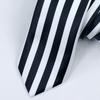 Japanese Anime Cosplay Necktie Black and White Vertical Striped Narrow Ties Masquerade Costume Accessories for Men Women