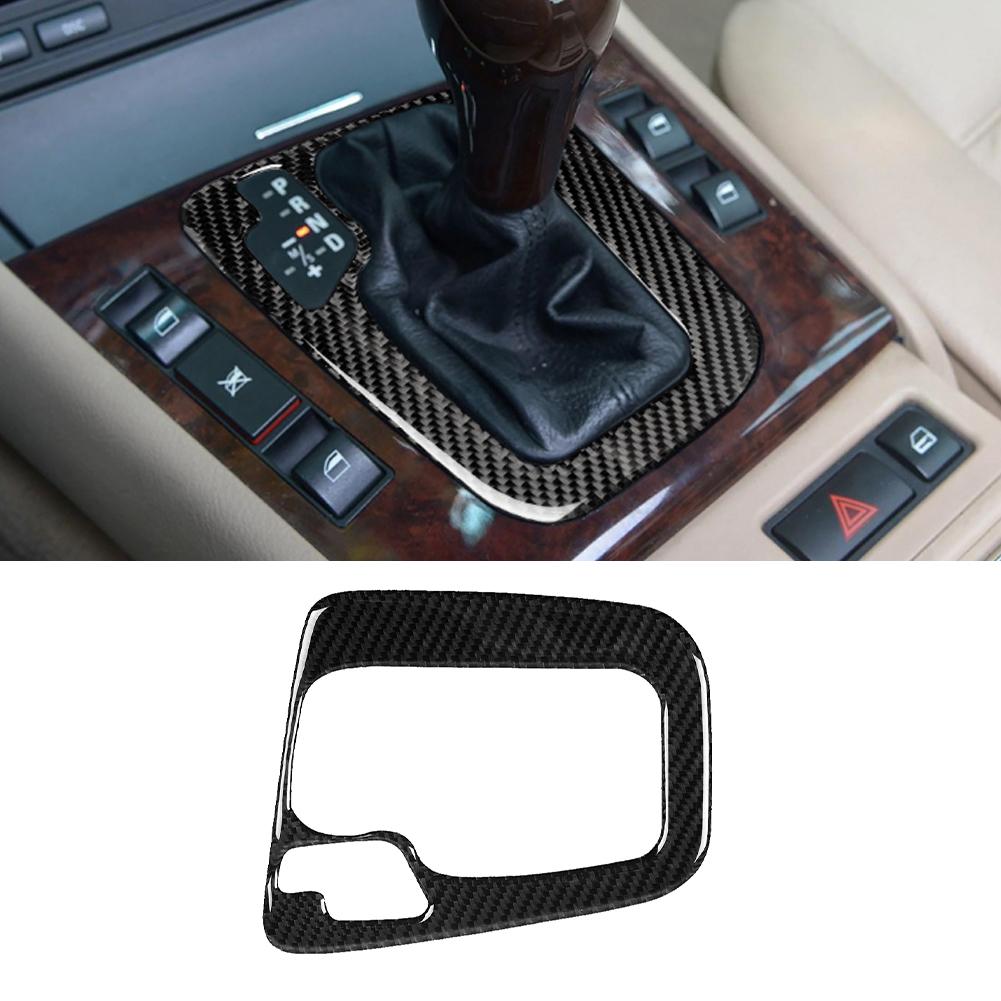 Carbon Fiber Left Hand Drive Center Control Gear Panel Cover Trim Fit for 3 Series E46 1998 2005