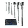 6PC 72 Tooth Ratchet Wrench Set for Flex Head Includes 1/4 3/8 1/2 Inch Drives Designed for Accessing Tight Spaces Easily