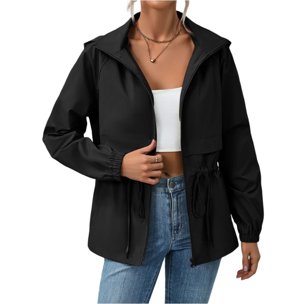 Jacket Women Waterproof Windbreaker Lightweight Rain Jackets With Pockets Packable Raincoats For Women With Hood