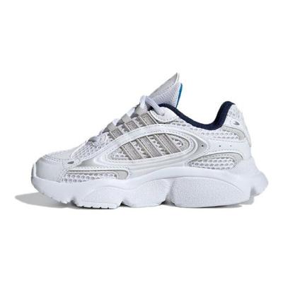 Ozmillen Elastic Lace J White Bright Blue Kids Sneakers Cloud-White Grey-One IE5558