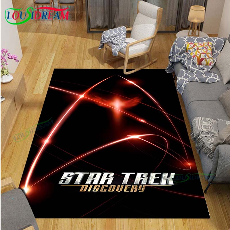 Fashion Famous Films S-Star-T-Trek Carpet Living Room Bedroom Bedside Mat Fashion Floor Mat Area Rug Door Mat Bedroom Decoration