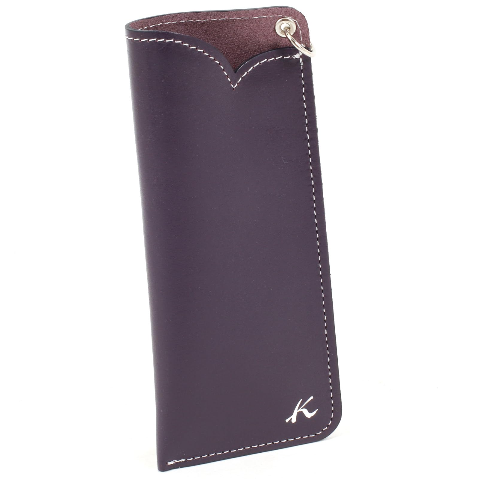 Kitamura Eyeglass Case with Jump Rings, PH0762, Purple (Smooth) [Blue], 22221