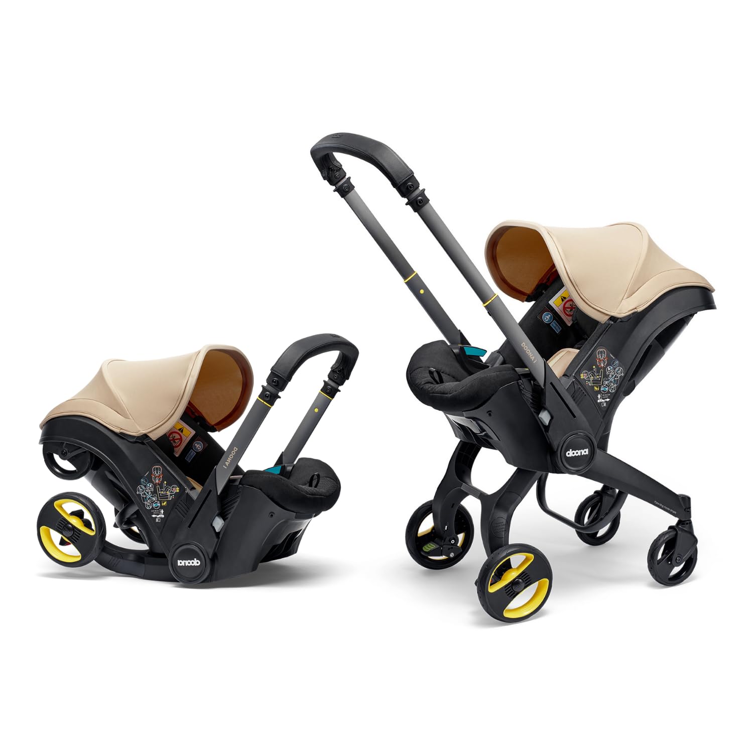 Siège auto pour bébé Doona i Sahara Sand Japonais 758202 Compatible avec la fixation ISOFIX et la ceinture de sécurité et [Produit authentique] i-Size