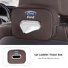 Car Tissue Box Quality Leather Auto Paper Towel Storage Bag For Ford ST Line Focus Mustang Fiesta Puma Ranger Kuga MK7 MAX F150 APX1